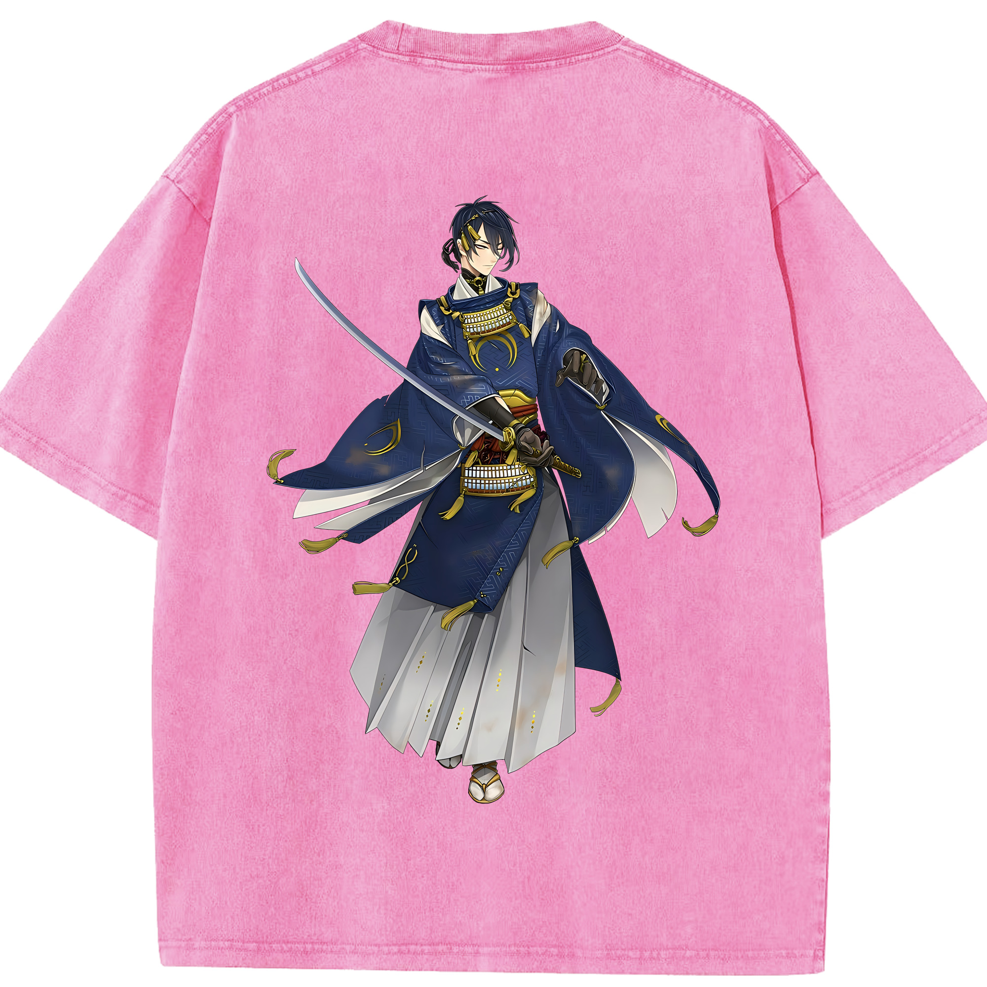 （画像用） 刀剣乱舞 Touken Ranbu 綿100% ヴィンテージ風 半袖Tシャツ（背面プリント）